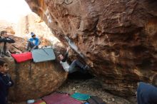 Bouldering in Hueco Tanks on 01/04/2020 with Blue Lizard Climbing and Yoga

Filename: SRM_20200104_1600470.jpg
Aperture: f/3.5
Shutter Speed: 1/250
Body: Canon EOS-1D Mark II
Lens: Canon EF 16-35mm f/2.8 L