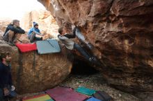 Bouldering in Hueco Tanks on 01/04/2020 with Blue Lizard Climbing and Yoga

Filename: SRM_20200104_1603550.jpg
Aperture: f/3.5
Shutter Speed: 1/250
Body: Canon EOS-1D Mark II
Lens: Canon EF 16-35mm f/2.8 L