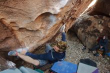 Bouldering in Hueco Tanks on 01/04/2020 with Blue Lizard Climbing and Yoga

Filename: SRM_20200104_1604550.jpg
Aperture: f/3.5
Shutter Speed: 1/250
Body: Canon EOS-1D Mark II
Lens: Canon EF 16-35mm f/2.8 L