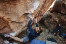 Bouldering in Hueco Tanks on 01/04/2020 with Blue Lizard Climbing and Yoga

Filename: SRM_20200104_1604561.jpg
Aperture: f/4.0
Shutter Speed: 1/250
Body: Canon EOS-1D Mark II
Lens: Canon EF 16-35mm f/2.8 L