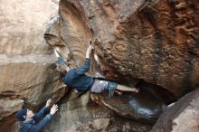 Bouldering in Hueco Tanks on 01/04/2020 with Blue Lizard Climbing and Yoga

Filename: SRM_20200104_1618150.jpg
Aperture: f/3.2
Shutter Speed: 1/250
Body: Canon EOS-1D Mark II
Lens: Canon EF 16-35mm f/2.8 L