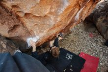 Bouldering in Hueco Tanks on 01/04/2020 with Blue Lizard Climbing and Yoga

Filename: SRM_20200104_1633360.jpg
Aperture: f/3.5
Shutter Speed: 1/250
Body: Canon EOS-1D Mark II
Lens: Canon EF 16-35mm f/2.8 L