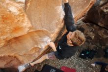 Bouldering in Hueco Tanks on 01/04/2020 with Blue Lizard Climbing and Yoga

Filename: SRM_20200104_1633500.jpg
Aperture: f/4.0
Shutter Speed: 1/250
Body: Canon EOS-1D Mark II
Lens: Canon EF 16-35mm f/2.8 L