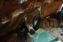 Bouldering in Hueco Tanks on 01/04/2020 with Blue Lizard Climbing and Yoga

Filename: SRM_20200104_1727510.jpg
Aperture: f/2.5
Shutter Speed: 1/200
Body: Canon EOS-1D Mark II
Lens: Canon EF 50mm f/1.8 II