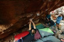 Bouldering in Hueco Tanks on 01/04/2020 with Blue Lizard Climbing and Yoga

Filename: SRM_20200104_1740210.jpg
Aperture: f/2.8
Shutter Speed: 1/200
Body: Canon EOS-1D Mark II
Lens: Canon EF 16-35mm f/2.8 L