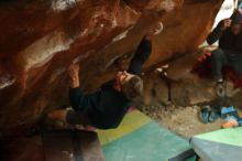 Bouldering in Hueco Tanks on 01/04/2020 with Blue Lizard Climbing and Yoga

Filename: SRM_20200104_1752420.jpg
Aperture: f/2.2
Shutter Speed: 1/200
Body: Canon EOS-1D Mark II
Lens: Canon EF 50mm f/1.8 II