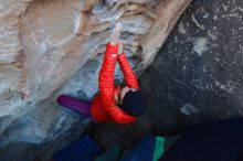 Bouldering in Hueco Tanks on 01/08/2020 with Blue Lizard Climbing and Yoga

Filename: SRM_20200108_1038430.jpg
Aperture: f/5.0
Shutter Speed: 1/250
Body: Canon EOS-1D Mark II
Lens: Canon EF 16-35mm f/2.8 L