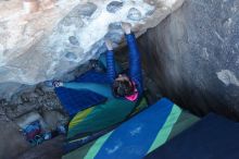 Bouldering in Hueco Tanks on 01/08/2020 with Blue Lizard Climbing and Yoga

Filename: SRM_20200108_1039460.jpg
Aperture: f/3.5
Shutter Speed: 1/250
Body: Canon EOS-1D Mark II
Lens: Canon EF 16-35mm f/2.8 L