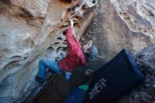 Bouldering in Hueco Tanks on 01/08/2020 with Blue Lizard Climbing and Yoga

Filename: SRM_20200108_1042230.jpg
Aperture: f/5.6
Shutter Speed: 1/250
Body: Canon EOS-1D Mark II
Lens: Canon EF 16-35mm f/2.8 L