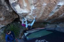 Bouldering in Hueco Tanks on 01/08/2020 with Blue Lizard Climbing and Yoga

Filename: SRM_20200108_1043420.jpg
Aperture: f/4.5
Shutter Speed: 1/250
Body: Canon EOS-1D Mark II
Lens: Canon EF 16-35mm f/2.8 L