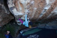 Bouldering in Hueco Tanks on 01/08/2020 with Blue Lizard Climbing and Yoga

Filename: SRM_20200108_1043440.jpg
Aperture: f/5.0
Shutter Speed: 1/250
Body: Canon EOS-1D Mark II
Lens: Canon EF 16-35mm f/2.8 L