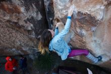 Bouldering in Hueco Tanks on 01/08/2020 with Blue Lizard Climbing and Yoga

Filename: SRM_20200108_1044030.jpg
Aperture: f/6.3
Shutter Speed: 1/250
Body: Canon EOS-1D Mark II
Lens: Canon EF 16-35mm f/2.8 L