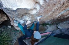 Bouldering in Hueco Tanks on 01/08/2020 with Blue Lizard Climbing and Yoga

Filename: SRM_20200108_1046230.jpg
Aperture: f/3.5
Shutter Speed: 1/250
Body: Canon EOS-1D Mark II
Lens: Canon EF 16-35mm f/2.8 L