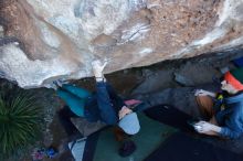 Bouldering in Hueco Tanks on 01/08/2020 with Blue Lizard Climbing and Yoga

Filename: SRM_20200108_1046310.jpg
Aperture: f/4.0
Shutter Speed: 1/250
Body: Canon EOS-1D Mark II
Lens: Canon EF 16-35mm f/2.8 L