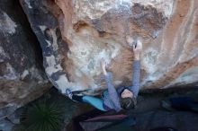 Bouldering in Hueco Tanks on 01/08/2020 with Blue Lizard Climbing and Yoga

Filename: SRM_20200108_1050040.jpg
Aperture: f/5.6
Shutter Speed: 1/250
Body: Canon EOS-1D Mark II
Lens: Canon EF 16-35mm f/2.8 L