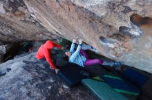 Bouldering in Hueco Tanks on 01/08/2020 with Blue Lizard Climbing and Yoga

Filename: SRM_20200108_1051260.jpg
Aperture: f/5.6
Shutter Speed: 1/250
Body: Canon EOS-1D Mark II
Lens: Canon EF 16-35mm f/2.8 L