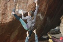 Bouldering in Hueco Tanks on 01/08/2020 with Blue Lizard Climbing and Yoga

Filename: SRM_20200108_1111210.jpg
Aperture: f/3.5
Shutter Speed: 1/250
Body: Canon EOS-1D Mark II
Lens: Canon EF 50mm f/1.8 II