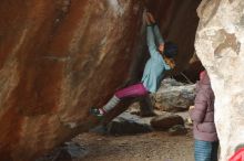 Bouldering in Hueco Tanks on 01/08/2020 with Blue Lizard Climbing and Yoga

Filename: SRM_20200108_1113540.jpg
Aperture: f/2.8
Shutter Speed: 1/250
Body: Canon EOS-1D Mark II
Lens: Canon EF 50mm f/1.8 II