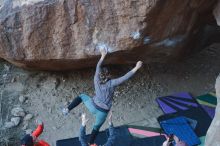 Bouldering in Hueco Tanks on 01/08/2020 with Blue Lizard Climbing and Yoga

Filename: SRM_20200108_1119311.jpg
Aperture: f/4.0
Shutter Speed: 1/250
Body: Canon EOS-1D Mark II
Lens: Canon EF 50mm f/1.8 II