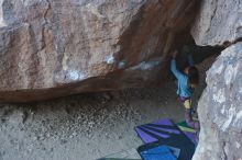 Bouldering in Hueco Tanks on 01/08/2020 with Blue Lizard Climbing and Yoga

Filename: SRM_20200108_1120450.jpg
Aperture: f/4.0
Shutter Speed: 1/250
Body: Canon EOS-1D Mark II
Lens: Canon EF 50mm f/1.8 II