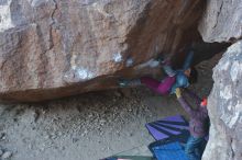 Bouldering in Hueco Tanks on 01/08/2020 with Blue Lizard Climbing and Yoga

Filename: SRM_20200108_1121050.jpg
Aperture: f/3.5
Shutter Speed: 1/250
Body: Canon EOS-1D Mark II
Lens: Canon EF 50mm f/1.8 II