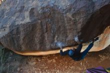 Bouldering in Hueco Tanks on 01/08/2020 with Blue Lizard Climbing and Yoga

Filename: SRM_20200108_1122360.jpg
Aperture: f/6.3
Shutter Speed: 1/250
Body: Canon EOS-1D Mark II
Lens: Canon EF 50mm f/1.8 II