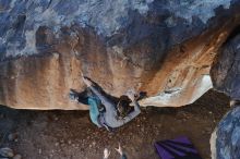 Bouldering in Hueco Tanks on 01/08/2020 with Blue Lizard Climbing and Yoga

Filename: SRM_20200108_1127160.jpg
Aperture: f/5.6
Shutter Speed: 1/250
Body: Canon EOS-1D Mark II
Lens: Canon EF 50mm f/1.8 II