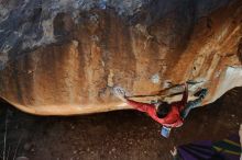 Bouldering in Hueco Tanks on 01/08/2020 with Blue Lizard Climbing and Yoga

Filename: SRM_20200108_1130580.jpg
Aperture: f/5.6
Shutter Speed: 1/250
Body: Canon EOS-1D Mark II
Lens: Canon EF 50mm f/1.8 II