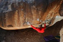 Bouldering in Hueco Tanks on 01/08/2020 with Blue Lizard Climbing and Yoga

Filename: SRM_20200108_1134530.jpg
Aperture: f/5.6
Shutter Speed: 1/250
Body: Canon EOS-1D Mark II
Lens: Canon EF 50mm f/1.8 II