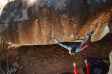 Bouldering in Hueco Tanks on 01/08/2020 with Blue Lizard Climbing and Yoga

Filename: SRM_20200108_1138490.jpg
Aperture: f/5.6
Shutter Speed: 1/250
Body: Canon EOS-1D Mark II
Lens: Canon EF 50mm f/1.8 II