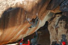 Bouldering in Hueco Tanks on 01/08/2020 with Blue Lizard Climbing and Yoga

Filename: SRM_20200108_1143430.jpg
Aperture: f/5.6
Shutter Speed: 1/250
Body: Canon EOS-1D Mark II
Lens: Canon EF 50mm f/1.8 II