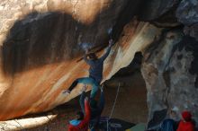 Bouldering in Hueco Tanks on 01/08/2020 with Blue Lizard Climbing and Yoga

Filename: SRM_20200108_1143470.jpg
Aperture: f/5.6
Shutter Speed: 1/250
Body: Canon EOS-1D Mark II
Lens: Canon EF 50mm f/1.8 II