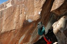 Bouldering in Hueco Tanks on 01/08/2020 with Blue Lizard Climbing and Yoga

Filename: SRM_20200108_1150460.jpg
Aperture: f/8.0
Shutter Speed: 1/250
Body: Canon EOS-1D Mark II
Lens: Canon EF 16-35mm f/2.8 L