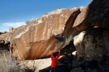 Bouldering in Hueco Tanks on 01/08/2020 with Blue Lizard Climbing and Yoga

Filename: SRM_20200108_1151330.jpg
Aperture: f/8.0
Shutter Speed: 1/250
Body: Canon EOS-1D Mark II
Lens: Canon EF 16-35mm f/2.8 L