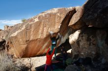 Bouldering in Hueco Tanks on 01/08/2020 with Blue Lizard Climbing and Yoga

Filename: SRM_20200108_1151420.jpg
Aperture: f/8.0
Shutter Speed: 1/250
Body: Canon EOS-1D Mark II
Lens: Canon EF 16-35mm f/2.8 L