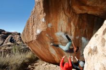 Bouldering in Hueco Tanks on 01/08/2020 with Blue Lizard Climbing and Yoga

Filename: SRM_20200108_1201240.jpg
Aperture: f/8.0
Shutter Speed: 1/250
Body: Canon EOS-1D Mark II
Lens: Canon EF 16-35mm f/2.8 L