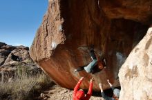 Bouldering in Hueco Tanks on 01/08/2020 with Blue Lizard Climbing and Yoga

Filename: SRM_20200108_1201270.jpg
Aperture: f/8.0
Shutter Speed: 1/250
Body: Canon EOS-1D Mark II
Lens: Canon EF 16-35mm f/2.8 L