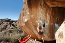 Bouldering in Hueco Tanks on 01/08/2020 with Blue Lizard Climbing and Yoga

Filename: SRM_20200108_1201360.jpg
Aperture: f/8.0
Shutter Speed: 1/250
Body: Canon EOS-1D Mark II
Lens: Canon EF 16-35mm f/2.8 L