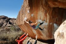 Bouldering in Hueco Tanks on 01/08/2020 with Blue Lizard Climbing and Yoga

Filename: SRM_20200108_1201440.jpg
Aperture: f/8.0
Shutter Speed: 1/250
Body: Canon EOS-1D Mark II
Lens: Canon EF 16-35mm f/2.8 L