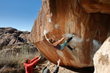 Bouldering in Hueco Tanks on 01/08/2020 with Blue Lizard Climbing and Yoga

Filename: SRM_20200108_1201460.jpg
Aperture: f/8.0
Shutter Speed: 1/250
Body: Canon EOS-1D Mark II
Lens: Canon EF 16-35mm f/2.8 L