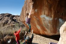 Bouldering in Hueco Tanks on 01/08/2020 with Blue Lizard Climbing and Yoga

Filename: SRM_20200108_1201540.jpg
Aperture: f/8.0
Shutter Speed: 1/250
Body: Canon EOS-1D Mark II
Lens: Canon EF 16-35mm f/2.8 L