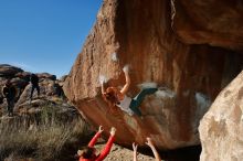 Bouldering in Hueco Tanks on 01/08/2020 with Blue Lizard Climbing and Yoga

Filename: SRM_20200108_1207310.jpg
Aperture: f/8.0
Shutter Speed: 1/250
Body: Canon EOS-1D Mark II
Lens: Canon EF 16-35mm f/2.8 L