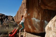 Bouldering in Hueco Tanks on 01/08/2020 with Blue Lizard Climbing and Yoga

Filename: SRM_20200108_1207380.jpg
Aperture: f/8.0
Shutter Speed: 1/250
Body: Canon EOS-1D Mark II
Lens: Canon EF 16-35mm f/2.8 L