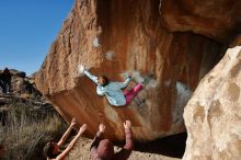 Bouldering in Hueco Tanks on 01/08/2020 with Blue Lizard Climbing and Yoga

Filename: SRM_20200108_1210440.jpg
Aperture: f/8.0
Shutter Speed: 1/250
Body: Canon EOS-1D Mark II
Lens: Canon EF 16-35mm f/2.8 L