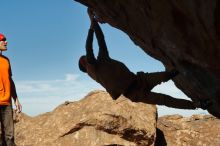 Bouldering in Hueco Tanks on 01/08/2020 with Blue Lizard Climbing and Yoga

Filename: SRM_20200108_1251020.jpg
Aperture: f/16.0
Shutter Speed: 1/250
Body: Canon EOS-1D Mark II
Lens: Canon EF 50mm f/1.8 II