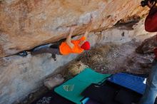 Bouldering in Hueco Tanks on 01/08/2020 with Blue Lizard Climbing and Yoga

Filename: SRM_20200108_1251480.jpg
Aperture: f/5.0
Shutter Speed: 1/250
Body: Canon EOS-1D Mark II
Lens: Canon EF 16-35mm f/2.8 L