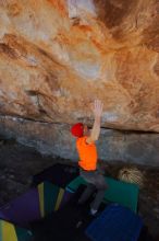 Bouldering in Hueco Tanks on 01/08/2020 with Blue Lizard Climbing and Yoga

Filename: SRM_20200108_1255441.jpg
Aperture: f/7.1
Shutter Speed: 1/250
Body: Canon EOS-1D Mark II
Lens: Canon EF 16-35mm f/2.8 L