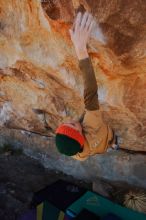 Bouldering in Hueco Tanks on 01/08/2020 with Blue Lizard Climbing and Yoga

Filename: SRM_20200108_1258400.jpg
Aperture: f/7.1
Shutter Speed: 1/250
Body: Canon EOS-1D Mark II
Lens: Canon EF 16-35mm f/2.8 L