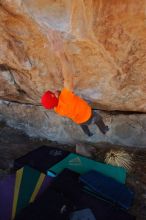 Bouldering in Hueco Tanks on 01/08/2020 with Blue Lizard Climbing and Yoga

Filename: SRM_20200108_1259121.jpg
Aperture: f/6.3
Shutter Speed: 1/250
Body: Canon EOS-1D Mark II
Lens: Canon EF 16-35mm f/2.8 L