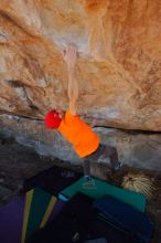 Bouldering in Hueco Tanks on 01/08/2020 with Blue Lizard Climbing and Yoga

Filename: SRM_20200108_1259122.jpg
Aperture: f/7.1
Shutter Speed: 1/250
Body: Canon EOS-1D Mark II
Lens: Canon EF 16-35mm f/2.8 L